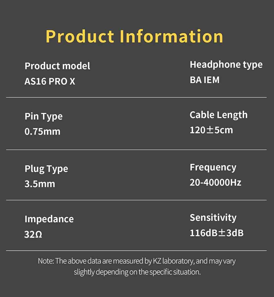 Auriculares intrauditivos KZ AS16 PRO X HiFi In-Ear Monitor – auriculares con cable con micrófono y 8 drivers de armadura balanceada
