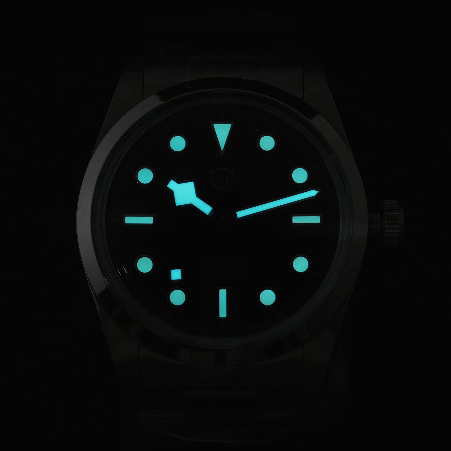 Watchdives WD1016 V3 Quartz Watch 37mm Stainless Steel Case Sapphire Vintage Watch  VH31 Sweep Movemet 100m Waterproof Men Watch