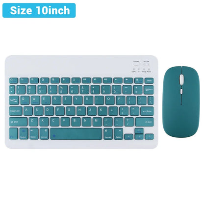 Spanish Russian Arabic Korean Portable 10 Inch Wireless Keyboard and Keyboard Set for iPad Samsung Tablet Laptop iOS Android