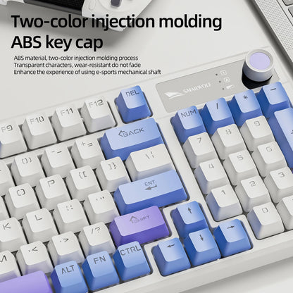 SMAILWOLF MK95 Bluetooth Wireless Three-Mode Mechanical Keyboard Arabic Russian Korean Thai Spanish Keyboard E-Sports Game