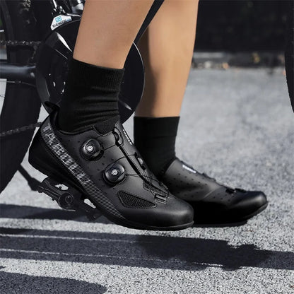 Lock-Free Cycling Shoes, Flat Pedal Shoes for Men, Bike Cleat Sneakers, MTB Bicycle Biking Shoes for Women, Breathable Indoor Boots