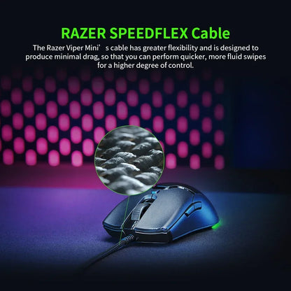 Razer REGALO DI CAPODANNO regalo Thunder Snake Viper Mini mouse gaming cablato per computer e laptop Esports con luce RGB, mouse per mani piccole