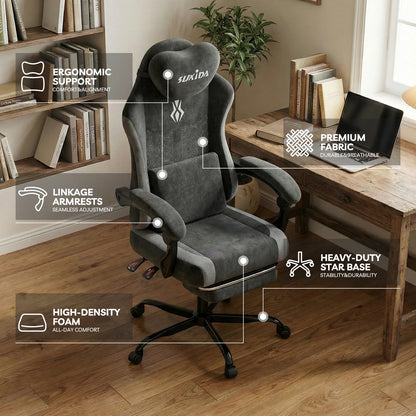 SUKIDA Gaming Chair Breathable Office Chair Office Chair Ergonomic High Quality Fabric Ergonomic PC Chair