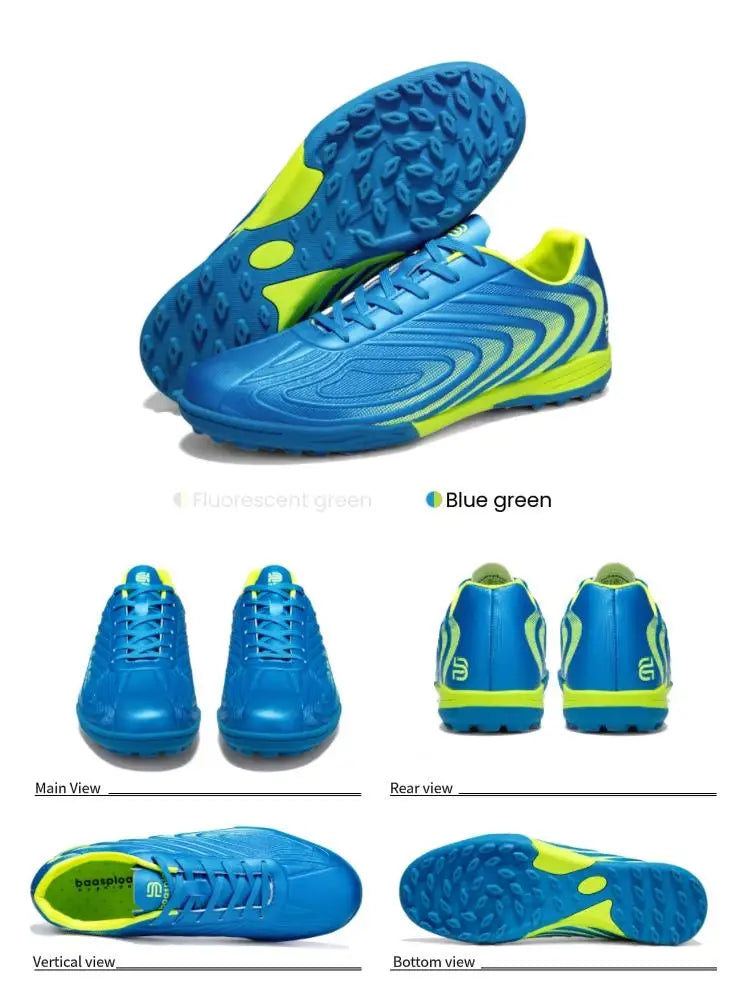 Baasploa Men's Soccer Shoes Comfort Brand Lightweight Turf Training Professional Football Shoes Male Soft Sneakers Non-Slip