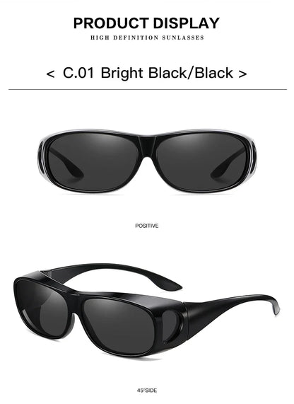 2025Polarized Sunglasses Fit Over Eye Glasses Driving Wrap Shield Goggles Fishing Glasses Sports Sunglasses Night Vision Glasses