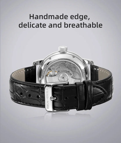 NEW Men's Automatic Mechanical Wristwatch Seagull ST25 Movement Fashion Man Hollow Flywhee Casual Business Watch 819.624
