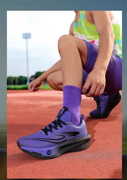 Carbon plate men's and women's anti-slip running shoes, professional marathon sports breathable mesh CHUNTA sports shoes