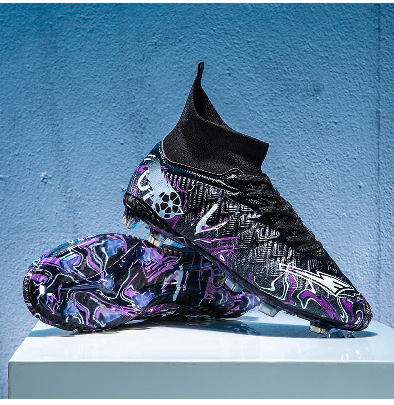Men Professional Football Shoes Society Cleats Soccer Shoes Original Indoor Football Field Boots Grass Training TF/FG Sneakers