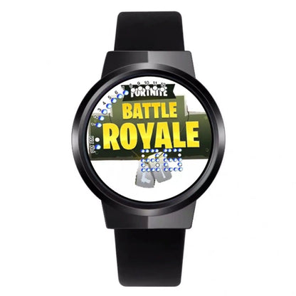 Relógio Fortnite kawaii personalizado com luz noturna LED tátil, estilo cartoon e fashion, relógio eletrónico para estudantes, presente para amigos