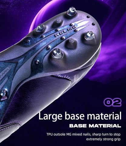Kelme Kangaroo Leather MG Soccer Shoes Professional Match Sports Football Shoes Outdoor Anti-Slip Football Boots