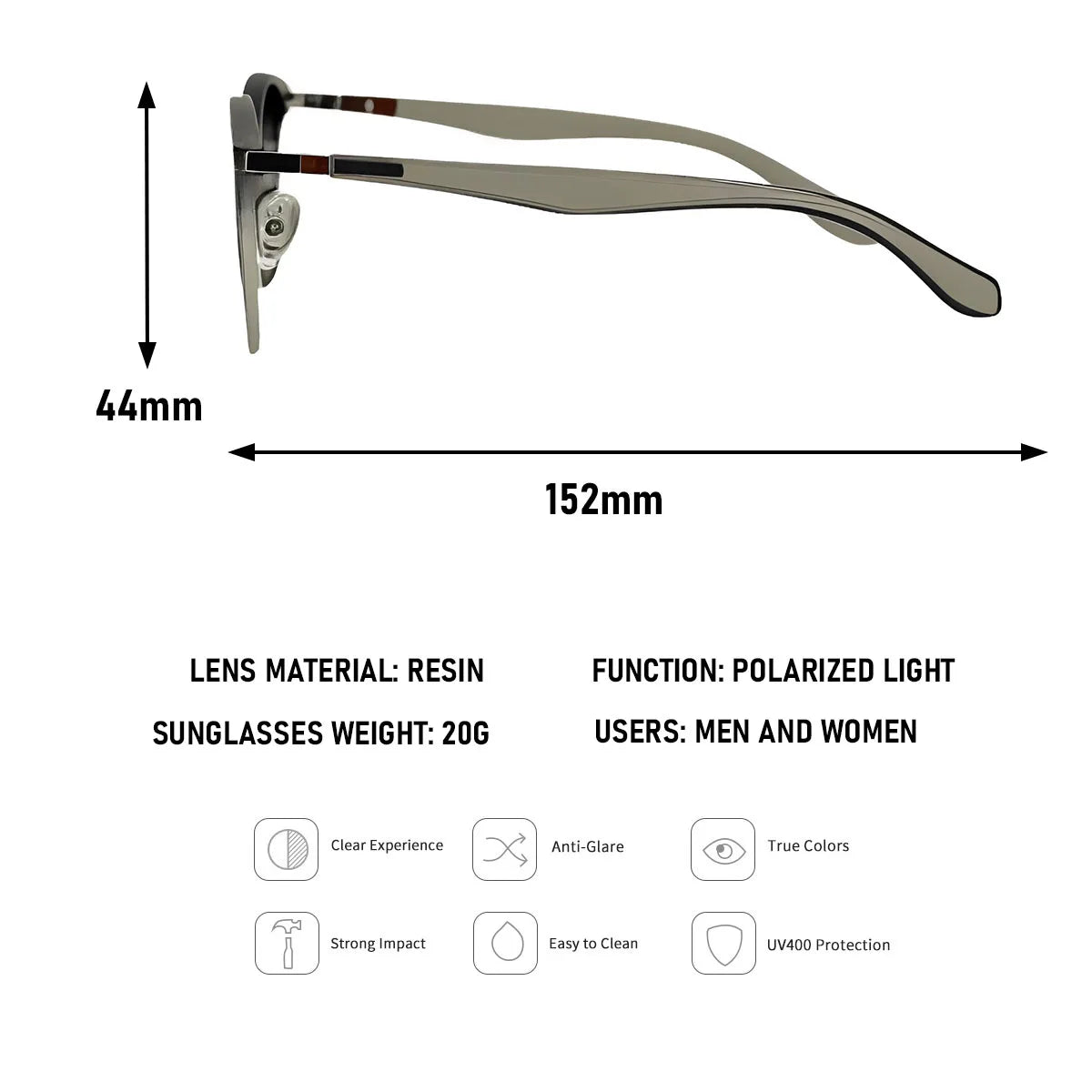 Polarized Sunglass Men Lenses Semi Rimless Vintage Retro Sunglasses Women Trendy Vacation Fashion Glasses Gafas De Sol Hombre