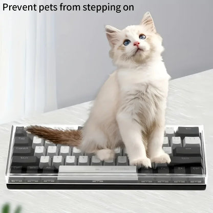 Funda protectora transparente de acrílico para teclado mecánico, cubierta antipolvo para teclado de 60/61/64 96 98104/108 teclas y cubierta para ratón