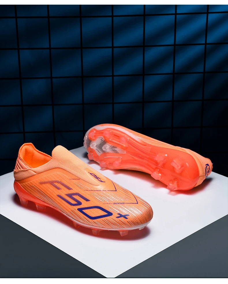New Men's Football Boots Turf Comfortable Ultralight Soccer Shoes Non Slip Sport Fg Grass Cleats Futsal Indoor Adult Non-Slip