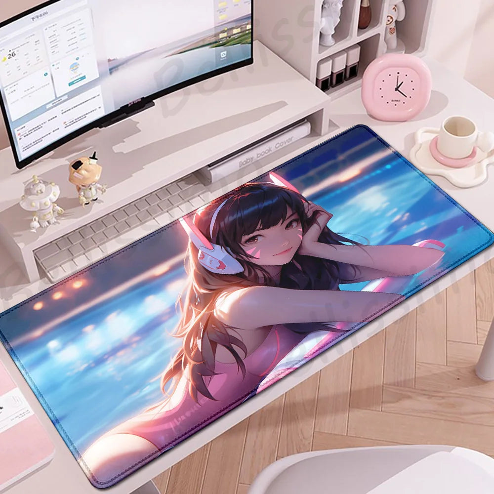 Gaming Accessories Overwatch D.Va Mouse Pad Large Keyboard Mousepad PC Cabinet Deskmat XXL Extended Mats Gamer Mousepad