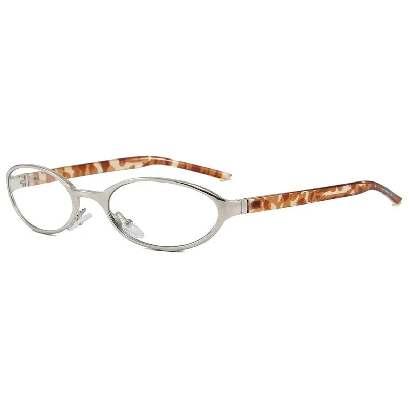 Retro Oval Design Sunglasses Women 2026 New Y2K Small Metal Frame UV400 Protection Vintage Punk Sun Glasses Fashion Eyewear