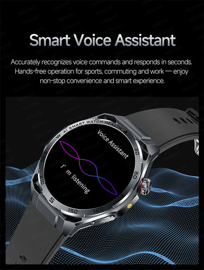 Smart Watch Men High-end Health Blood Pressure Blood Oxygen Lipids Uric Acid Sapphire Smart Watches Ai GPT Custom Dial ECG 2026
