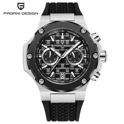 Orologi al quarzo da uomo PAGANI DESIGN – Cronografo sportivo di lusso, impermeabile, dotato di lancette luminescenti e vetro zaffiro con trattamento antiriflesso