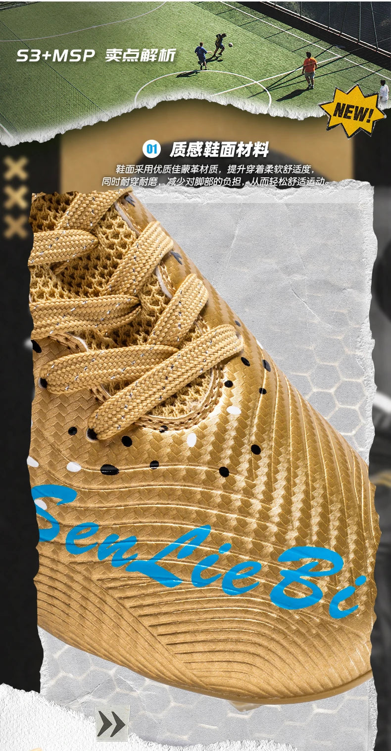 New Men's Professional Soccer Shoes Non-slip Football Boots Unisex Breathable Futsal Sports New Cleats Drop Shipping Ultralight
