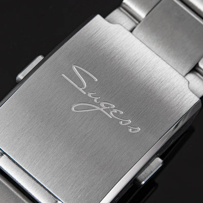 Sugess Chronograph Watch for Mens ST1907 Movement Mechanical Sapphire Crystal Wristwatches Waterproof Pilot Air Force Clock S475