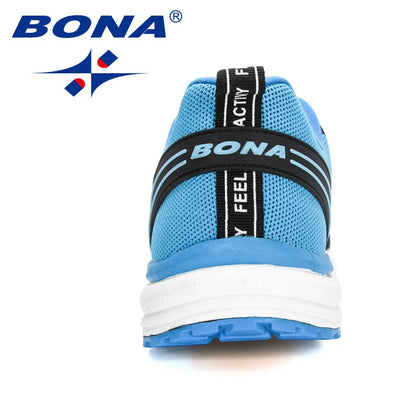 BONA New Popular Style Men's Running Mesh Weaving Upper Sport Shoes Ventilated Jogging Walking Sneakers Lace-Up
