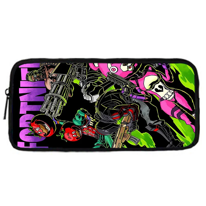 Mochilas Infantis com Design de Jogo Popular, Saco de Almoço e Estojo, Mochilas Escolares de Grande Capacidade para Alunos, Rapaz e Rapariga, Melhor Presente F-FortniteS