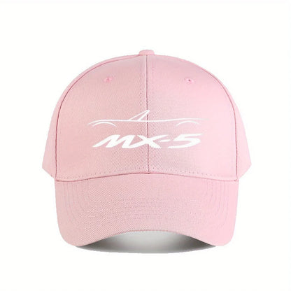 Șapcă de baseball MX5 NA pentru bărbați și femei – Șapcă elegantă din poliester negru cu logo alb, rezistentă, potrivită pentru pescuit în aer liber și ținute casual