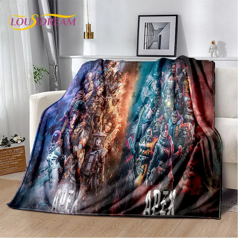 Apex Legends Game Gamer Cartoon Soft Plush Blanket,Flannel Blanket Throw Blanket for Living Room Bedroom Bed Sofa Picnic Cover