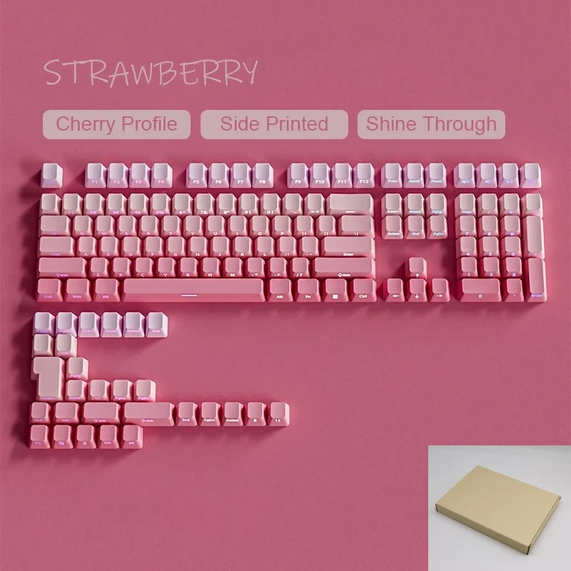 2025 Original Daylight Keycaps PBT Translucent, Side-engraved OEM 136 Keys, Customized To Fit 60/84/98/108 Mechanical Keyboards.