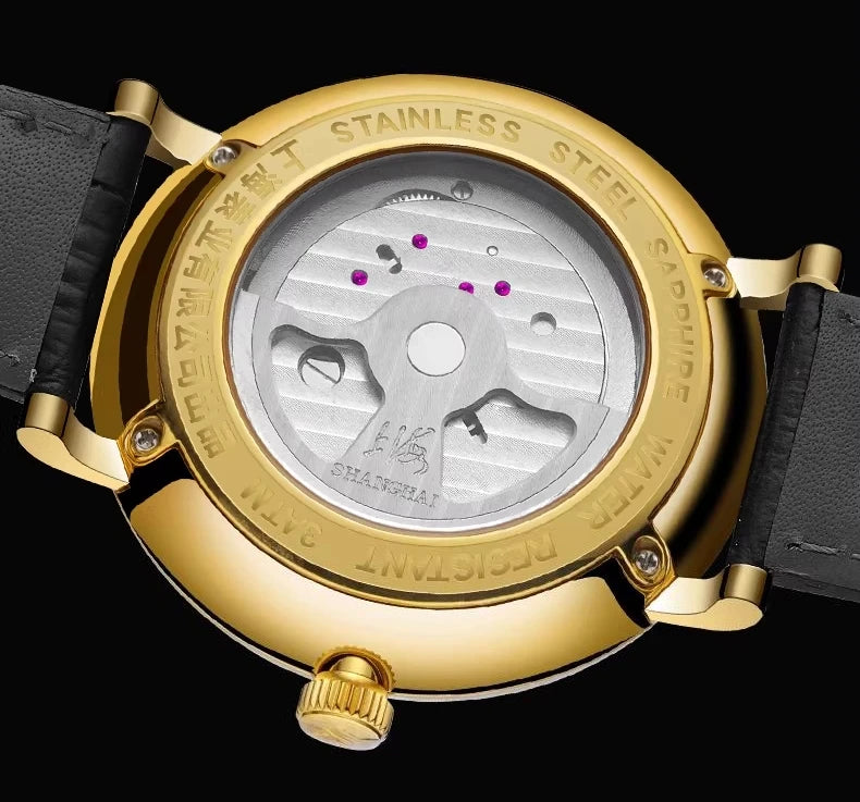 Shanghai The Bund Sky Dome Series Men's Mechanical Watch, 42mm Center Flywheel Automatic, Limited Edition Brand Watch
