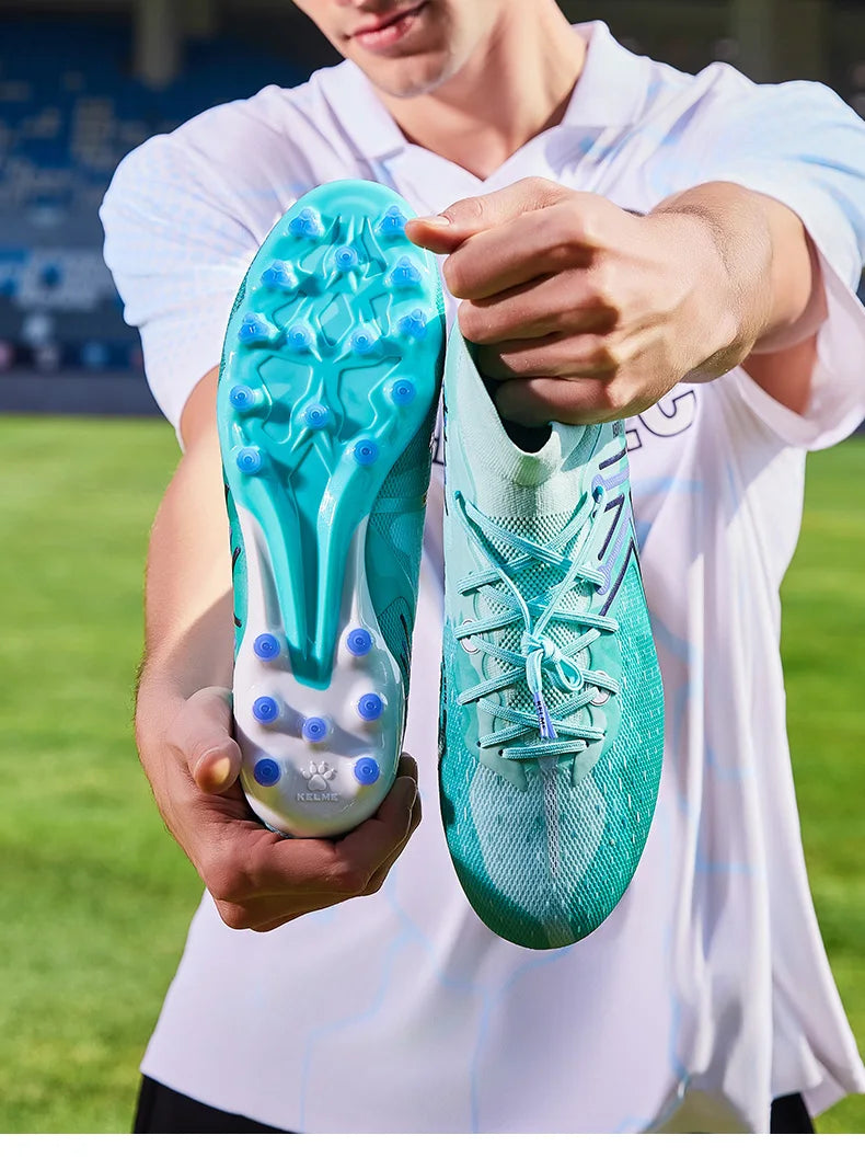 Kelme chaussures de Football Mg montantes pour hommes chaussures d'entraînement de compétition d'herbe artificielle naturelle chaussures de Football antidérapantes professionnelles