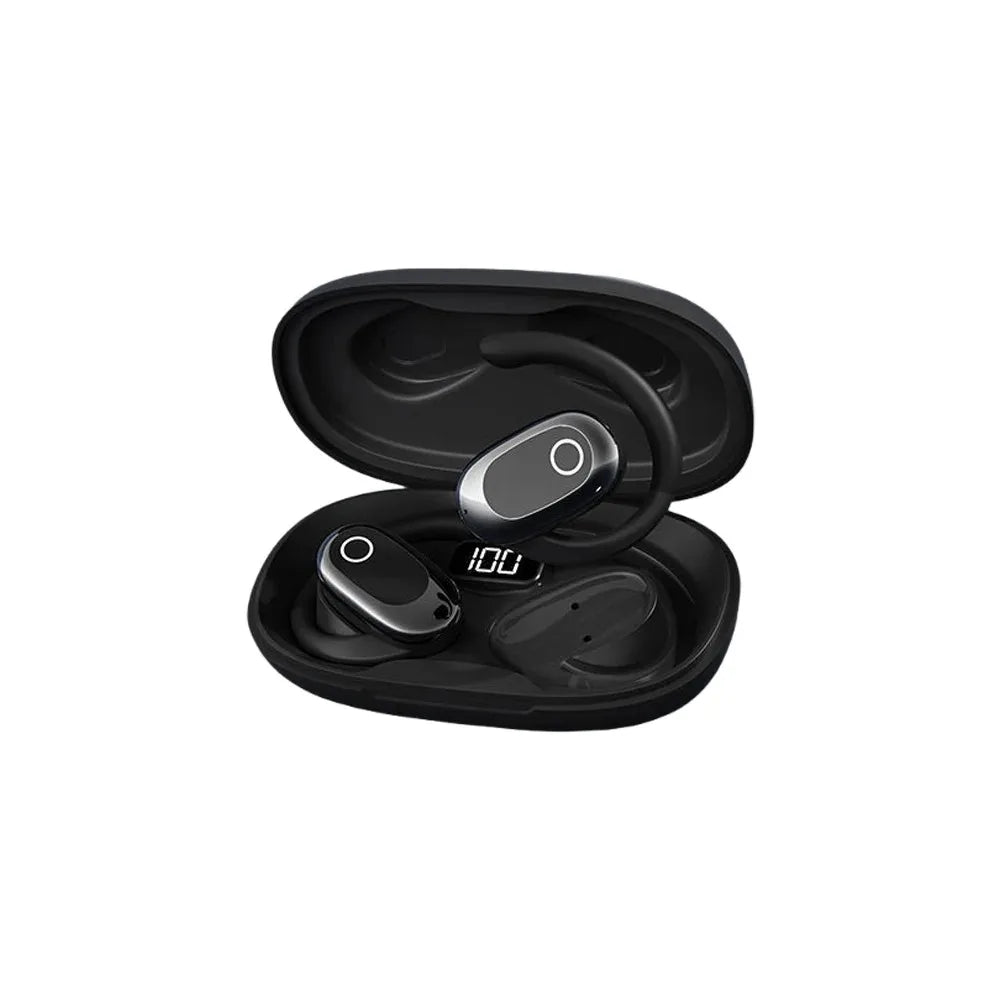 Casque sans fil Bluetooth supra-auriculaire à conception ouverte, rotatif, avec suppression du bruit et micro intégré – Écouteurs Premium