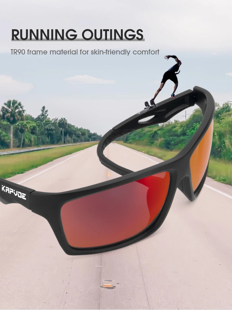 Kapvoe Fishing Sunglasses Polarized Sunglasses for Men Hiking Eyewear UV400 Lens Glasses Glasses HD Lens Outdoor Sunglasses 2026
