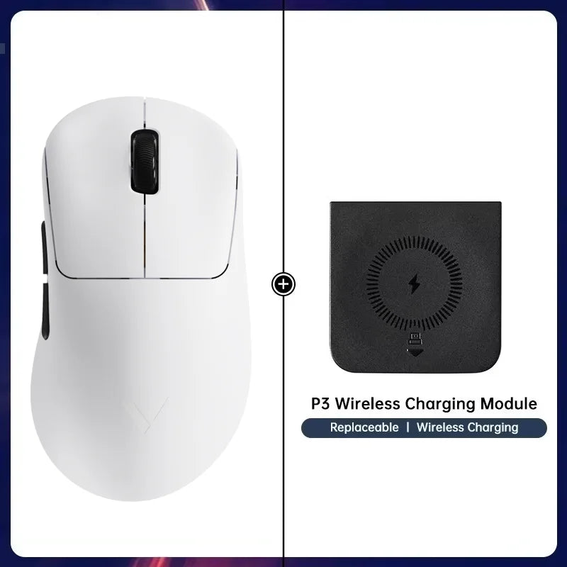 Rato Gaming Sem Fios Rapoo VT3S /VT3S MAX GEN-2, Taxa de Polling Sem Fios Real de 8K, Ultra Leve 49g, Autonomia até 750Hr