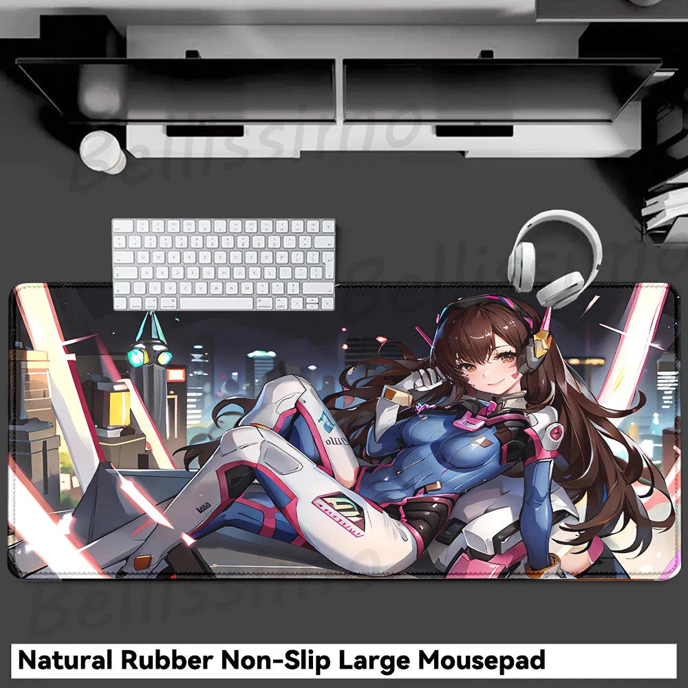 Gaming Accessories Overwatch D.Va Mouse Pad Large Keyboard Mousepad PC Cabinet Deskmat XXL Extended Mats Gamer Mousepad
