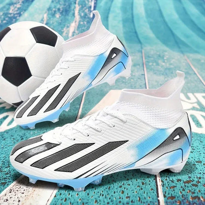 Men's New TF Football Boots Sneakers Society Turf Grass Ultralight Male Soccer Shoes Comfortable Ankle Football Shoes Futsal Fast
