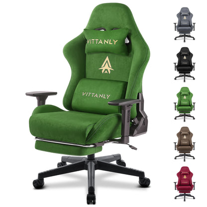 Kitinjoy High Quality Gaming Chair with Footrest, Ergonomic Adjustable Computer Chair, Comfortable Office Chair with Footrest Support for Gaming & Work