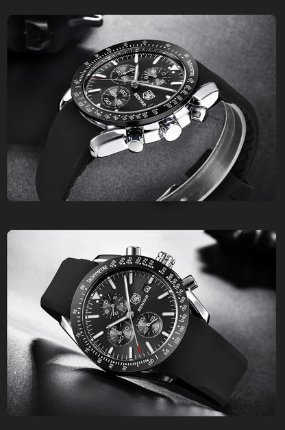 Reloj para hombre BENYAR 5140, reloj deportivo informal, reloj de cuarzo de lujo resistente al agua, cronógrafo militar de marca de alta gama.