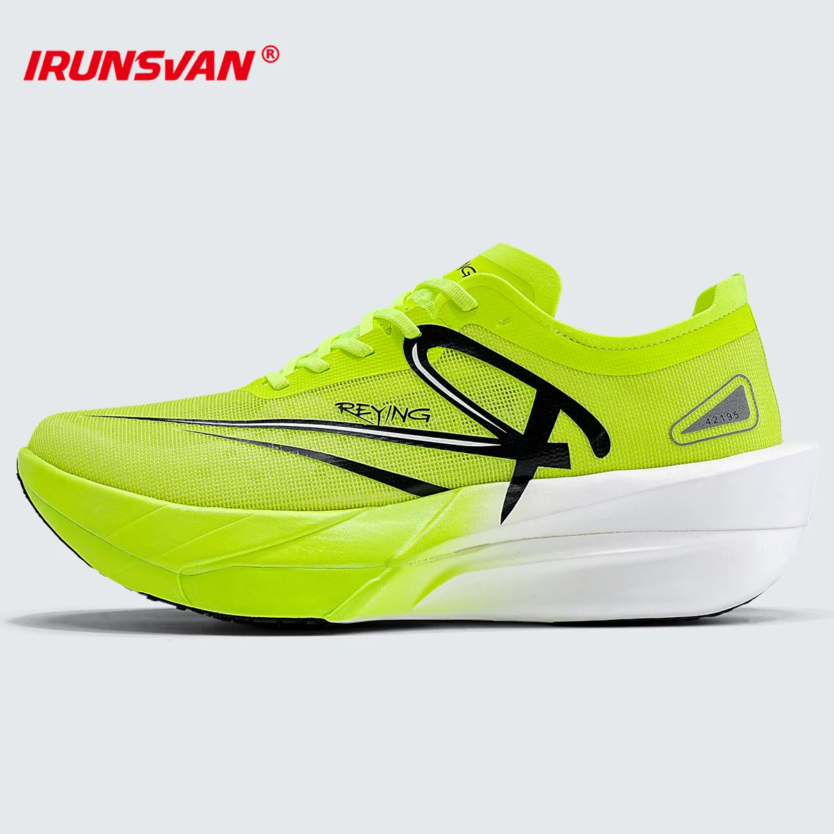 IRUNSVAN Marathon Full-Length Carbon Plate Running Shoes for Men, Cushioned, Shock Absorbent, Triple Rebound Outdoor Road Sports Shoes