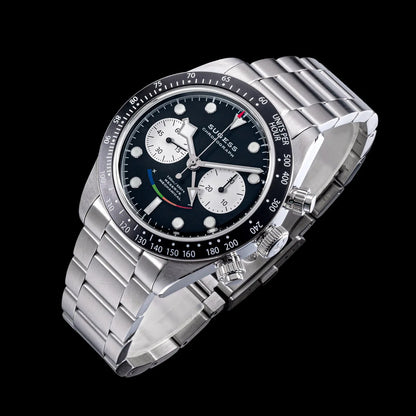 Sugess Chronograph Watch for Mens ST1907 Movement Mechanical Sapphire Crystal Wristwatches Waterproof Pilot Air Force Clock S475