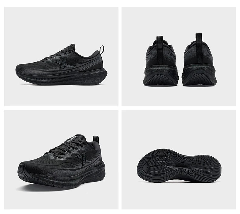 Xtep Running Shoes for Men 2025 Winter Trendy Shock Absorption Cushioning Non-Slip Comfortable Lace-Up Sneakers 875419110045