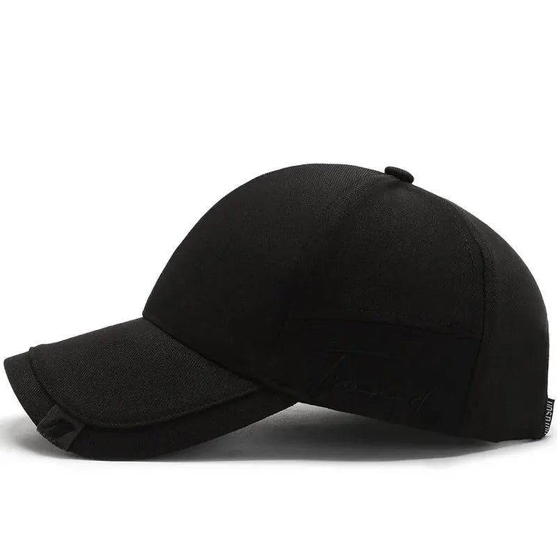 Cappellino da uomo Tide con visiera, cappello da sole coreano da uomo, nero, modello Tide, semplice, casual e versatile, cappellino da baseball