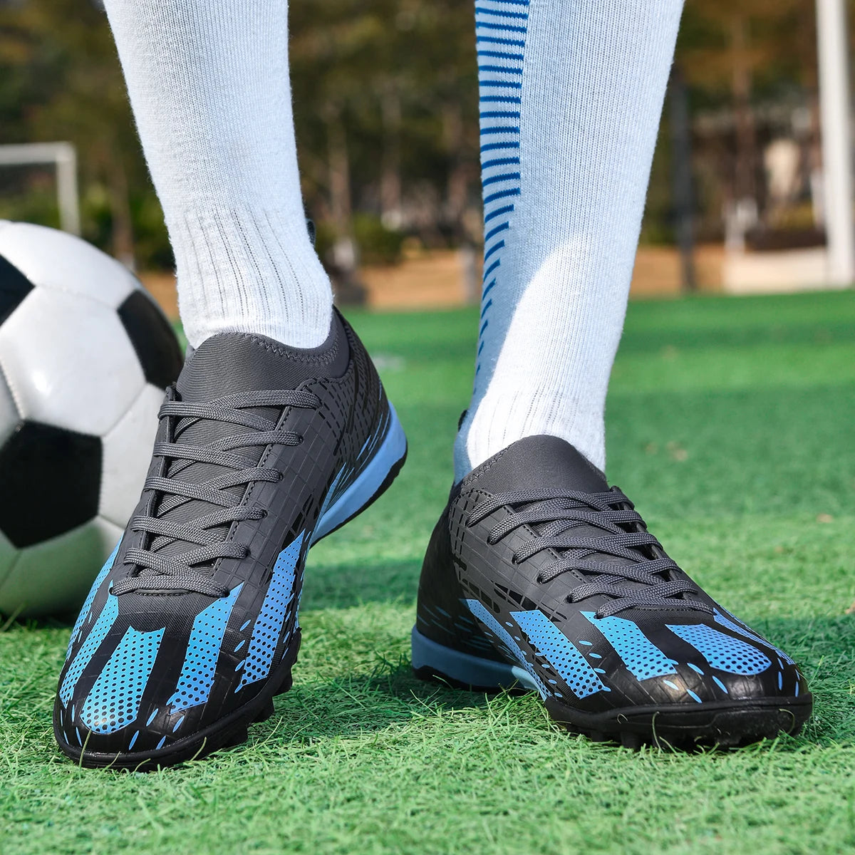 Novas chuteiras de futebol para homem, futsal e futebol indoor, botas desportivas para jogo e treino, criança, pitons TF para relva, proteção no tornozelo, bestseller, alta qualidade, leves