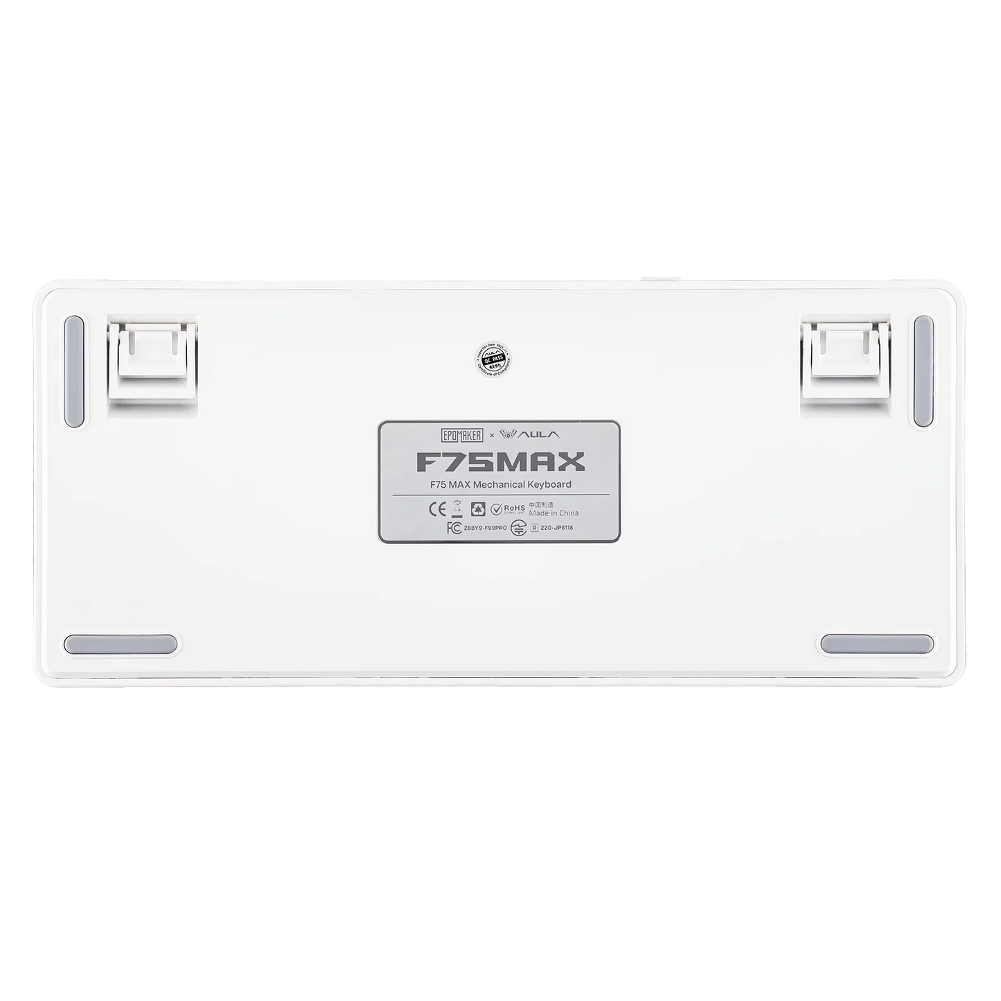 Teclado mecánico inalámbrico EPOMAKER X AULA F75 MAX compacto 75% con distribución ANSI, conexión por cable/Bluetooth/2.4GHz, pantalla TFT y perilla