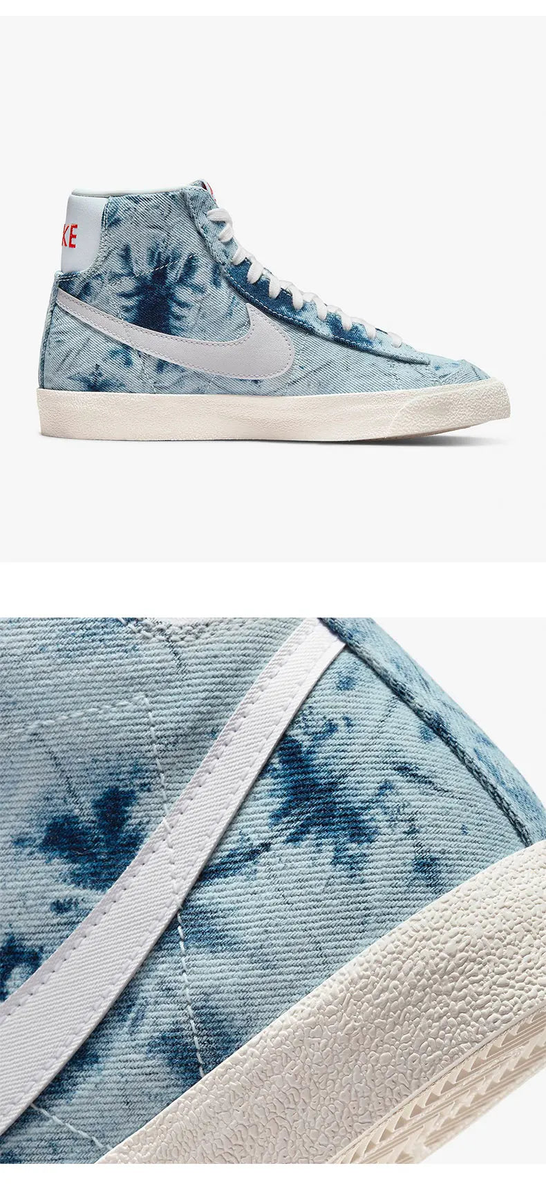 Nike Produto Genuíno Blazer Mid '77 Sapatilhas de Skate Retro Cano Alto para Mulher DV2182-900
