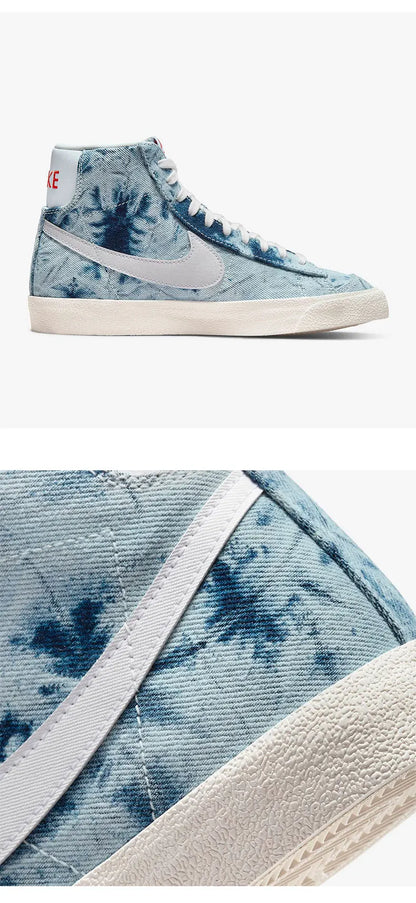 Nike Produto Genuíno Blazer Mid '77 Sapatilhas de Skate Retro Cano Alto para Mulher DV2182-900
