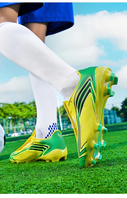 Nouvelles chaussures de football pour hommes, baskets de futsal, crampons, chaussures de football, pour terrain en herbe, montantes, pour l'extérieur, antidérapantes, pour l'intérieur, haute qualité, meilleures ventes