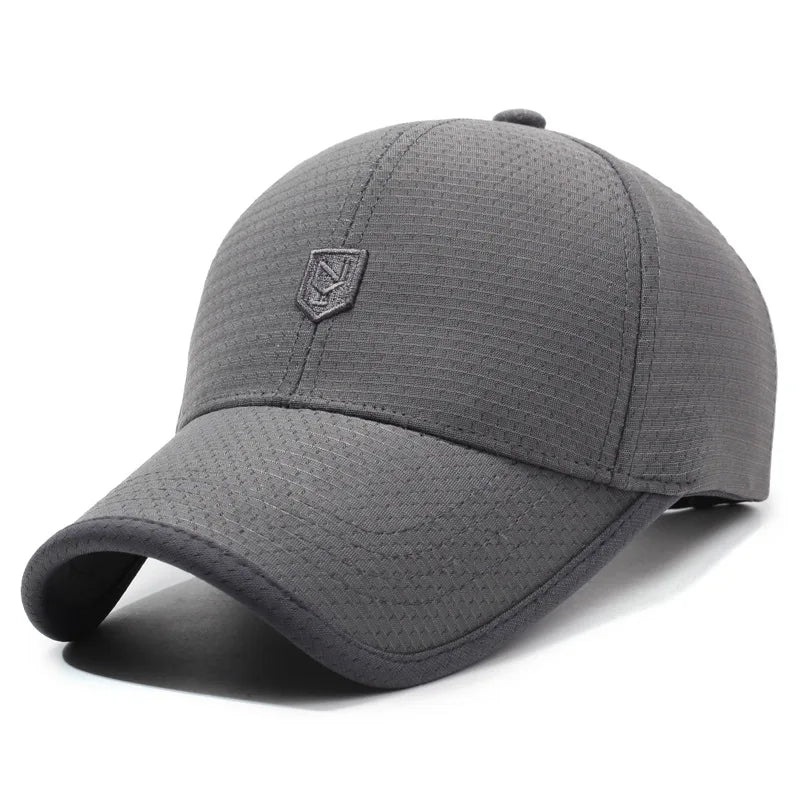 Nouvelle casquette de baseball en maille printemps-été, casquette de sport d'extérieur, casquette respirante anti-UV, casquette simple et décontractée pour homme et femme
