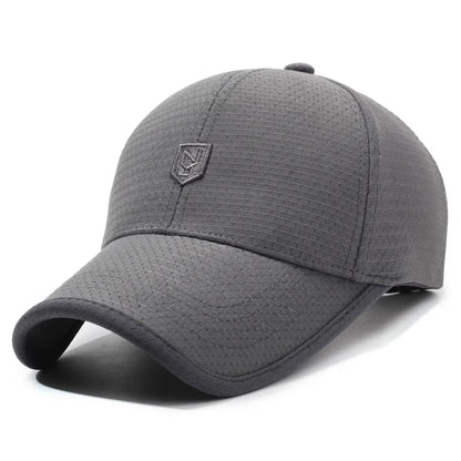 Nouvelle casquette de baseball en maille printemps-été, casquette de sport d'extérieur, casquette respirante anti-UV, casquette simple et décontractée pour homme et femme