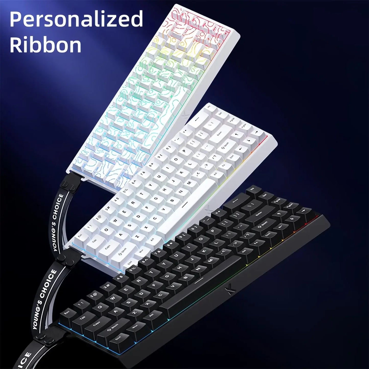 Tastiera gaming MCHOSE ACE 68 con switch magnetici Hall Effect, Rapid Trigger, RGB programmabile, 8K Hz, DKS/MT/TGL/RS/SOCD