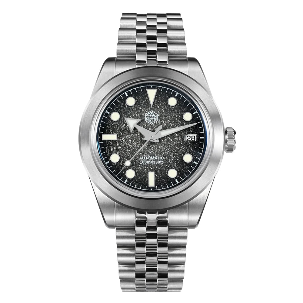San Martin New 39mm Sport Watch Enamel Dial NH35 Automatic Mechanical Men Dress Watch Sapphire Waterproof 100m Luminous SN0053